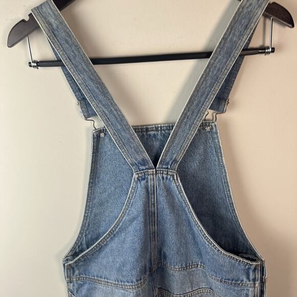 Billabong X Sincerely Jules Overalls Skirt Fade Away Denim Jumper Large - Picture 7 of 8